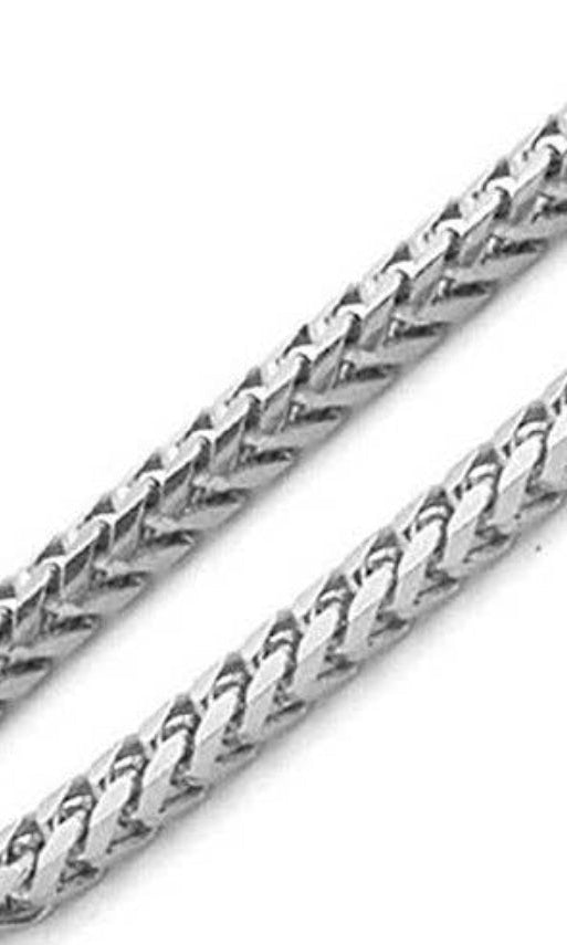 925 Sterling Silver 2mm Solid Franco Square Box Chain 18" Bougiest Babe