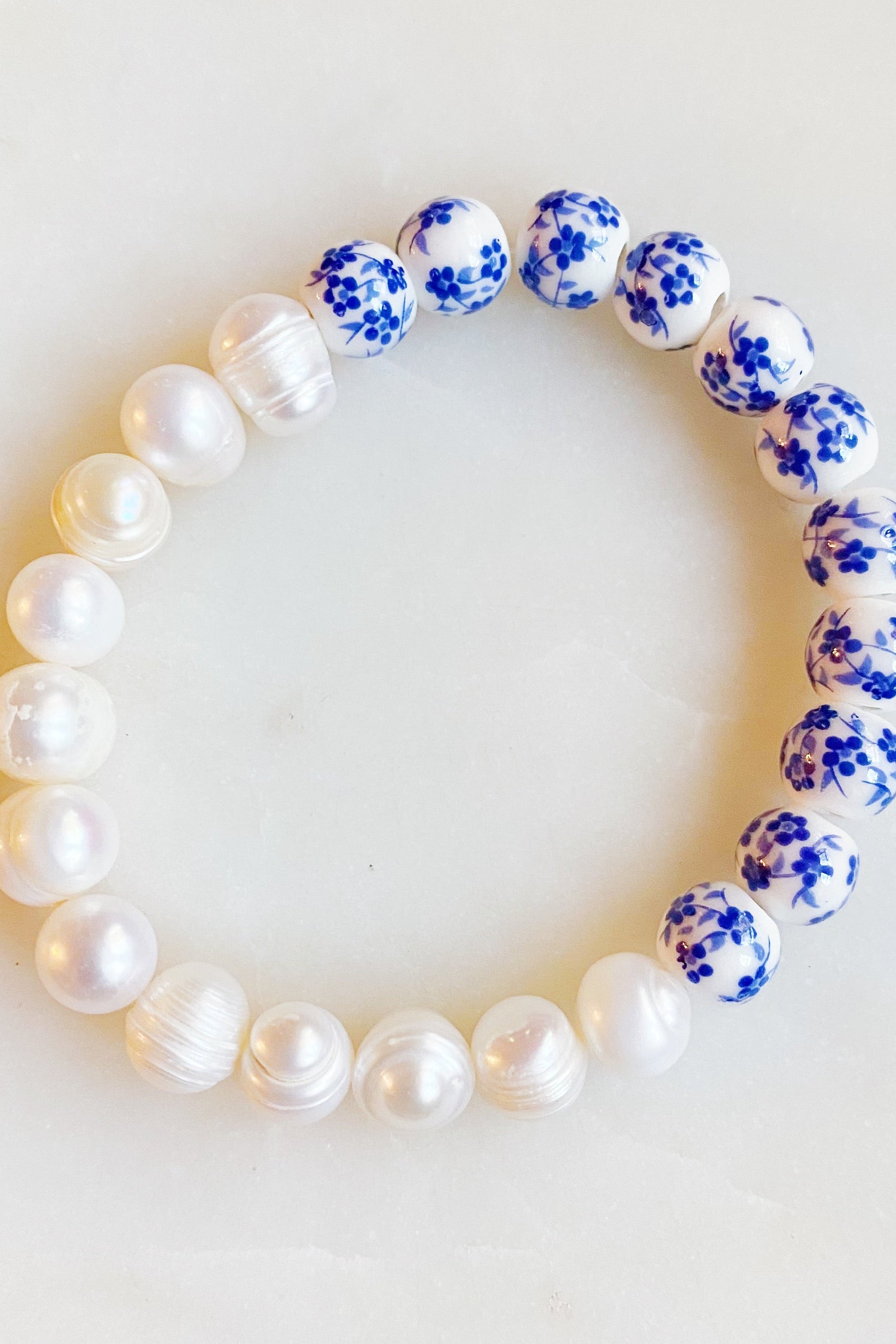So Fresh Pearl And Porcelain Bracelet Ellisonyoung.com