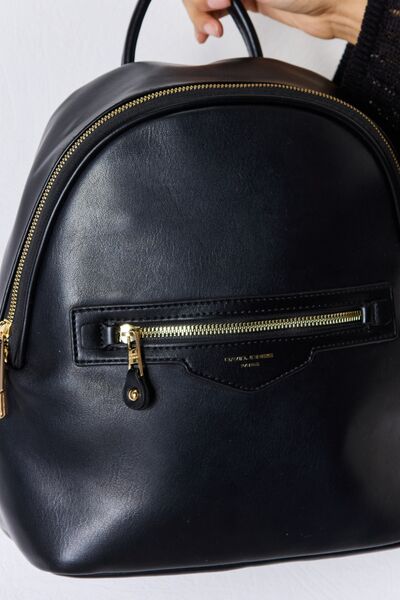 David Jones PU Leather Backpack Trendsi