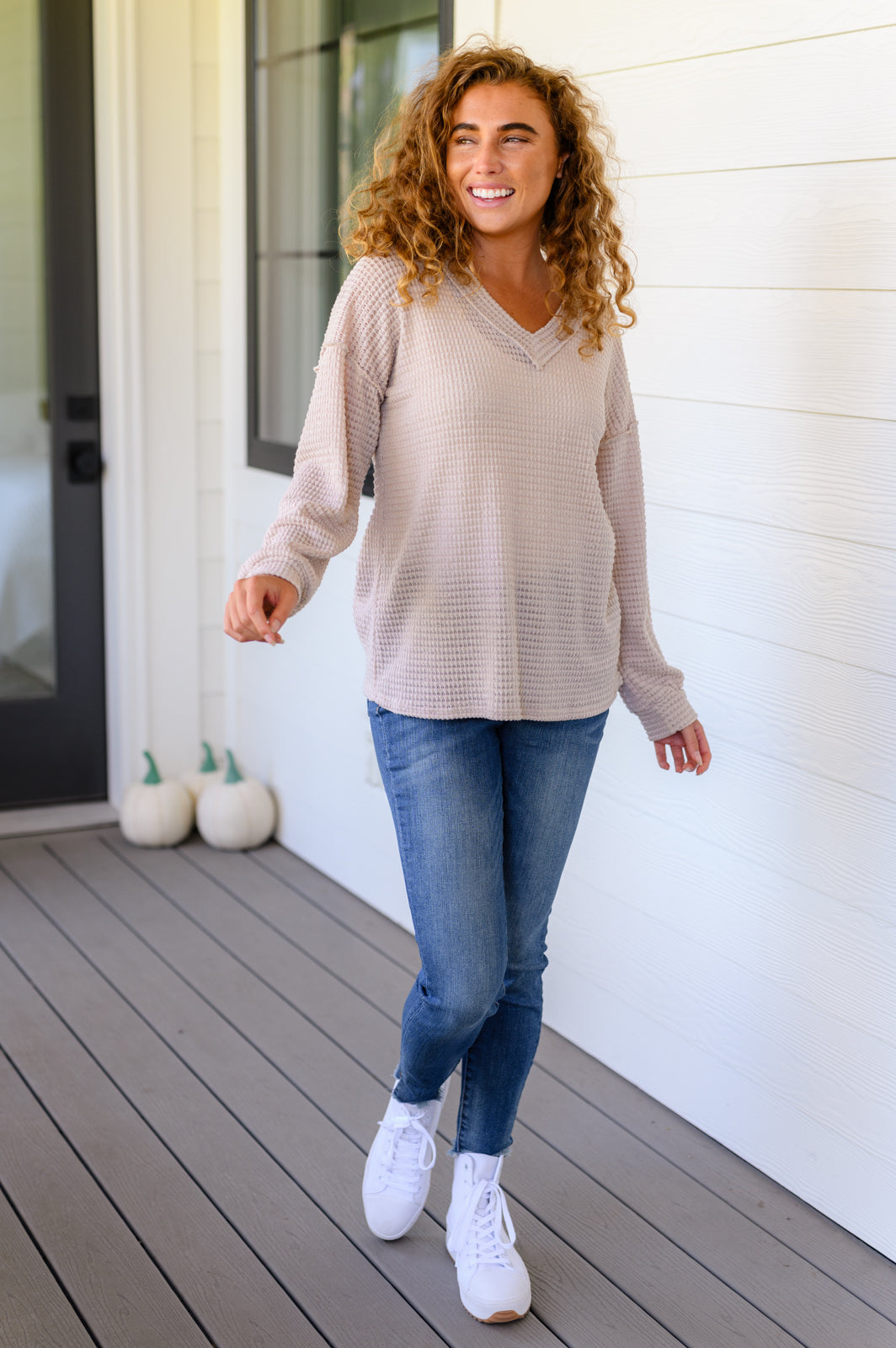 Calm In The Chaos V-Neck Sweater Ave Shops