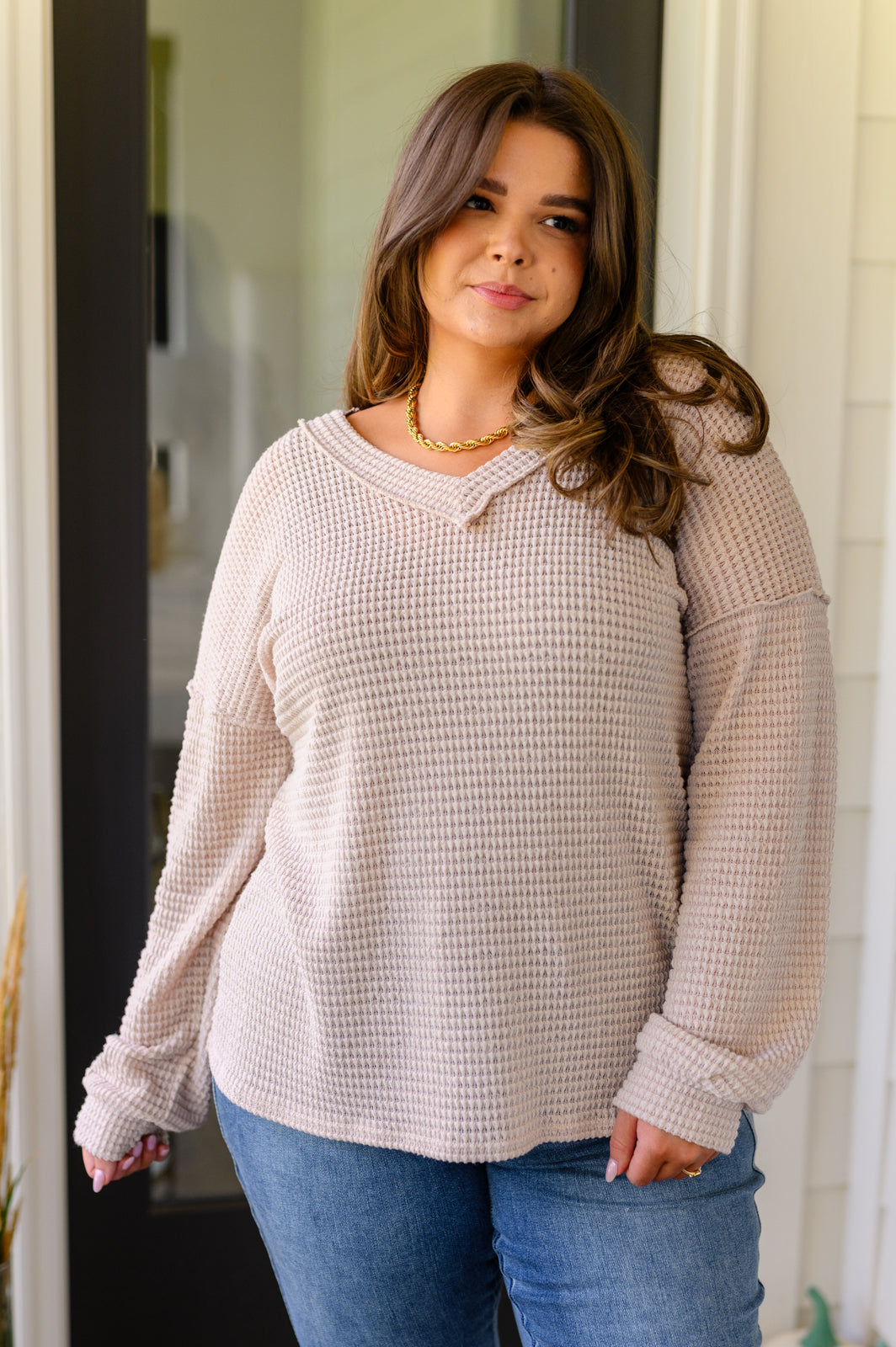 Calm In The Chaos V-Neck Sweater Ave Shops