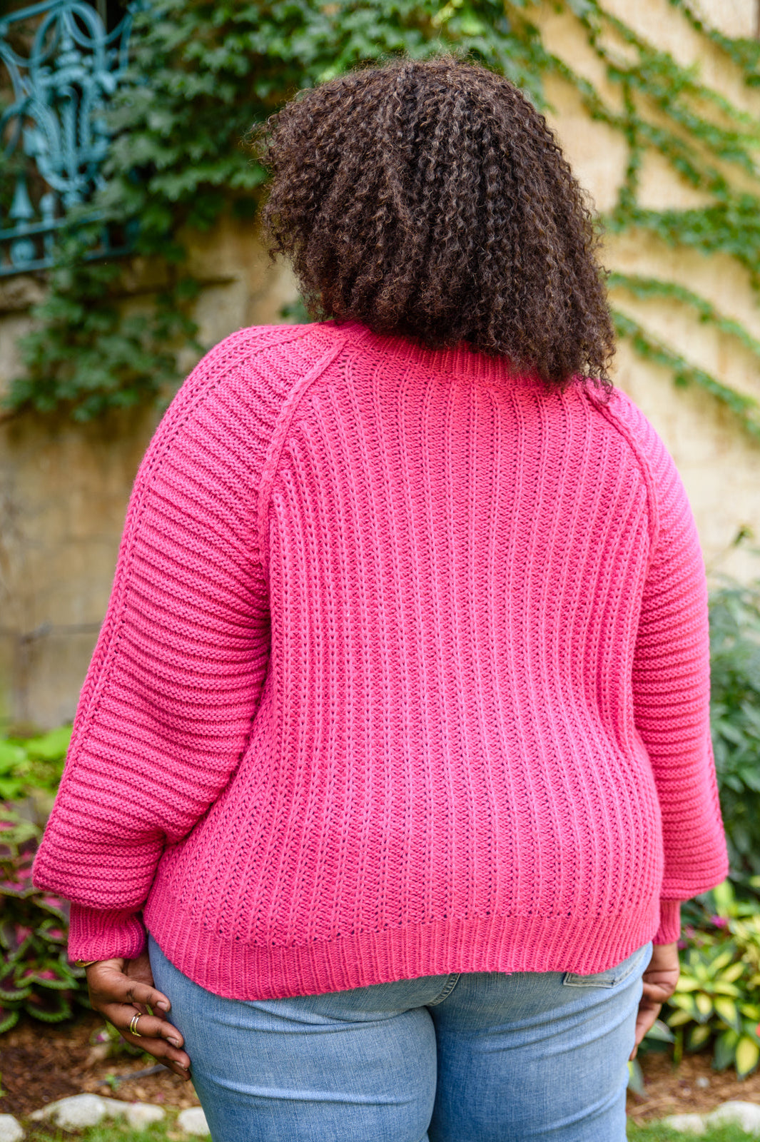 Claim The Stage Knit Sweater In Hot Pink Ave Shops
