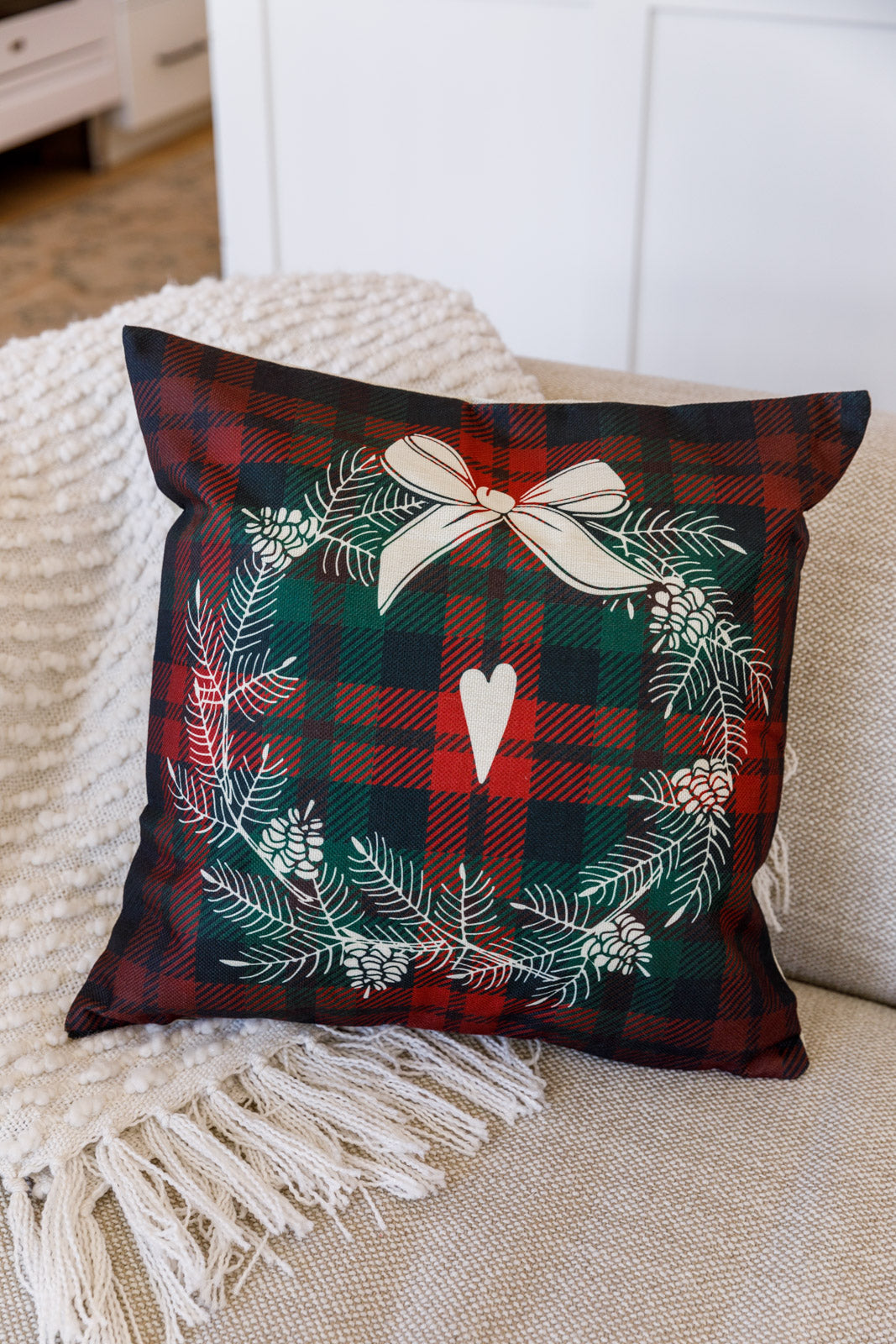 Holiday Wreath Pillow Case Ave Shops