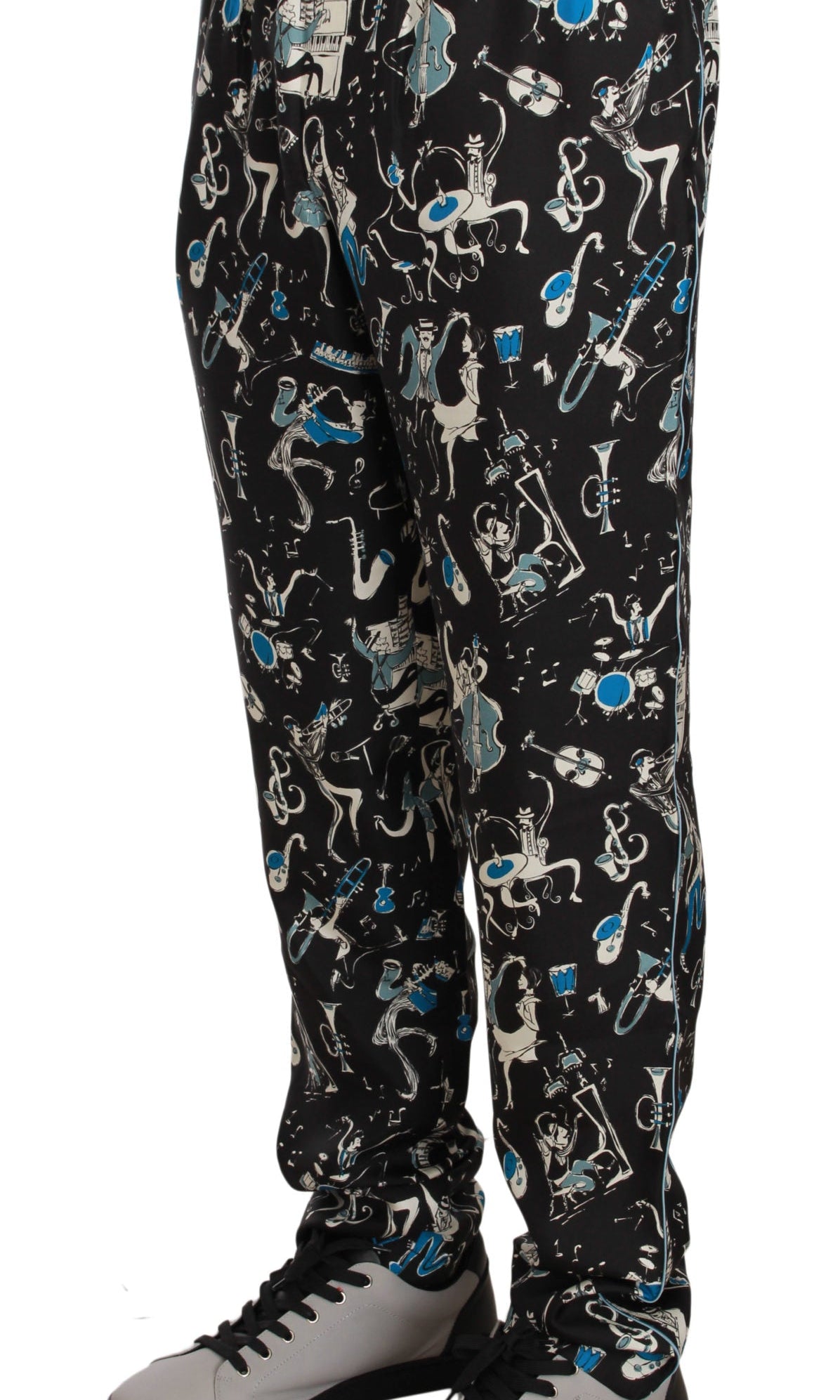 Dolce & Gabbana Black Musical Instrument Sleepwear Pants GENUINE AUTHENTIC BRAND LLC