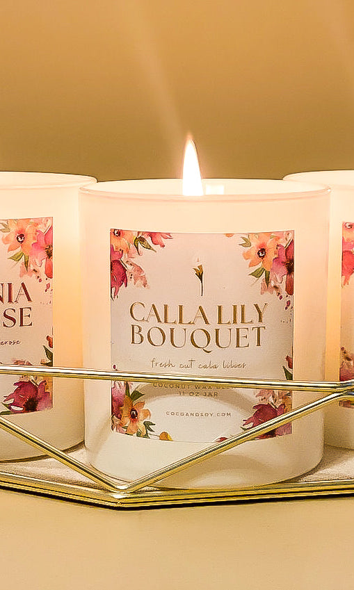 Calla Lily Bouquet Candle CocoandSoy Candle Company