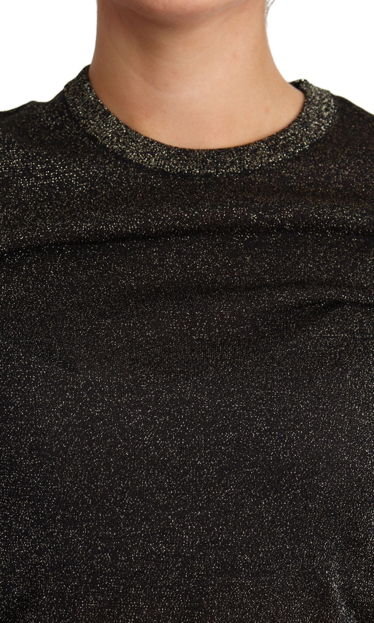 Dolce & Gabbana Black Gold Cropped Women Pullover Sweater GENUINE AUTHENTIC BRAND LLC