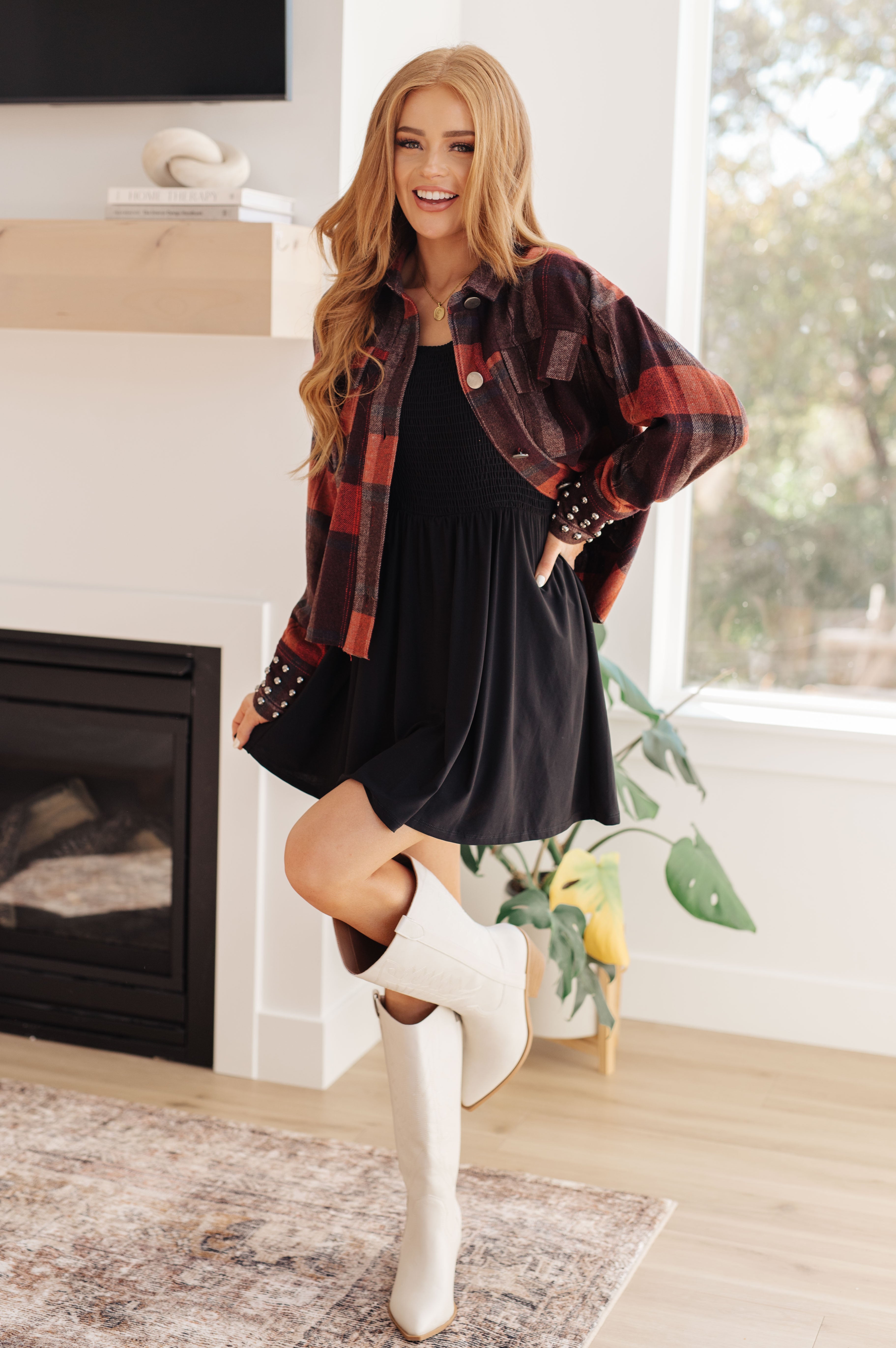 In the Thick of It Long Sleeve Skort Dress Ave Shops