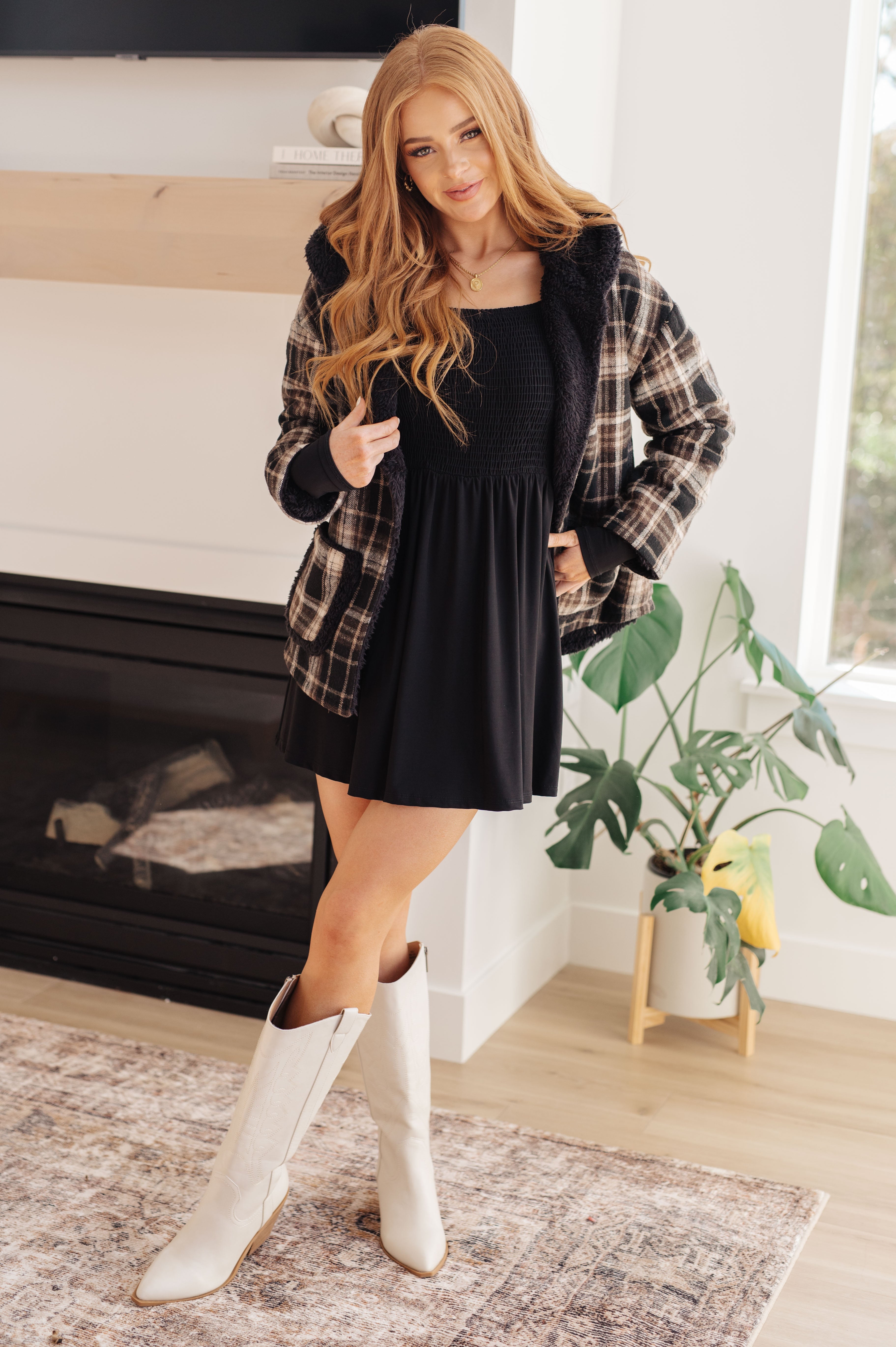 In the Thick of It Long Sleeve Skort Dress Ave Shops