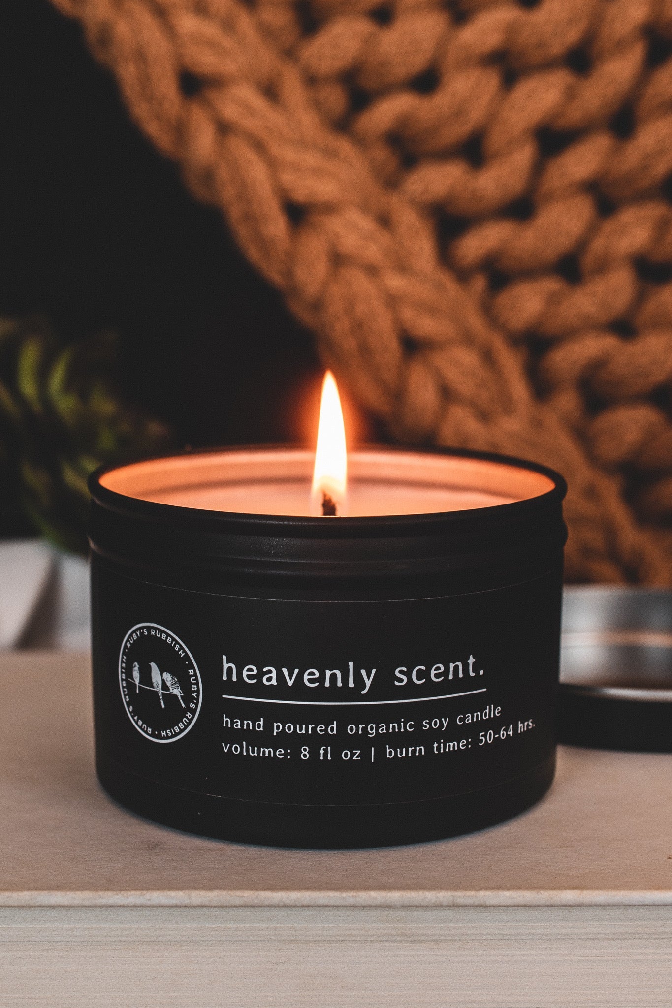 Heavenly Scent | Matte Black Candle | Ruby's Rubbish Ruby's Rubbish Wholesale