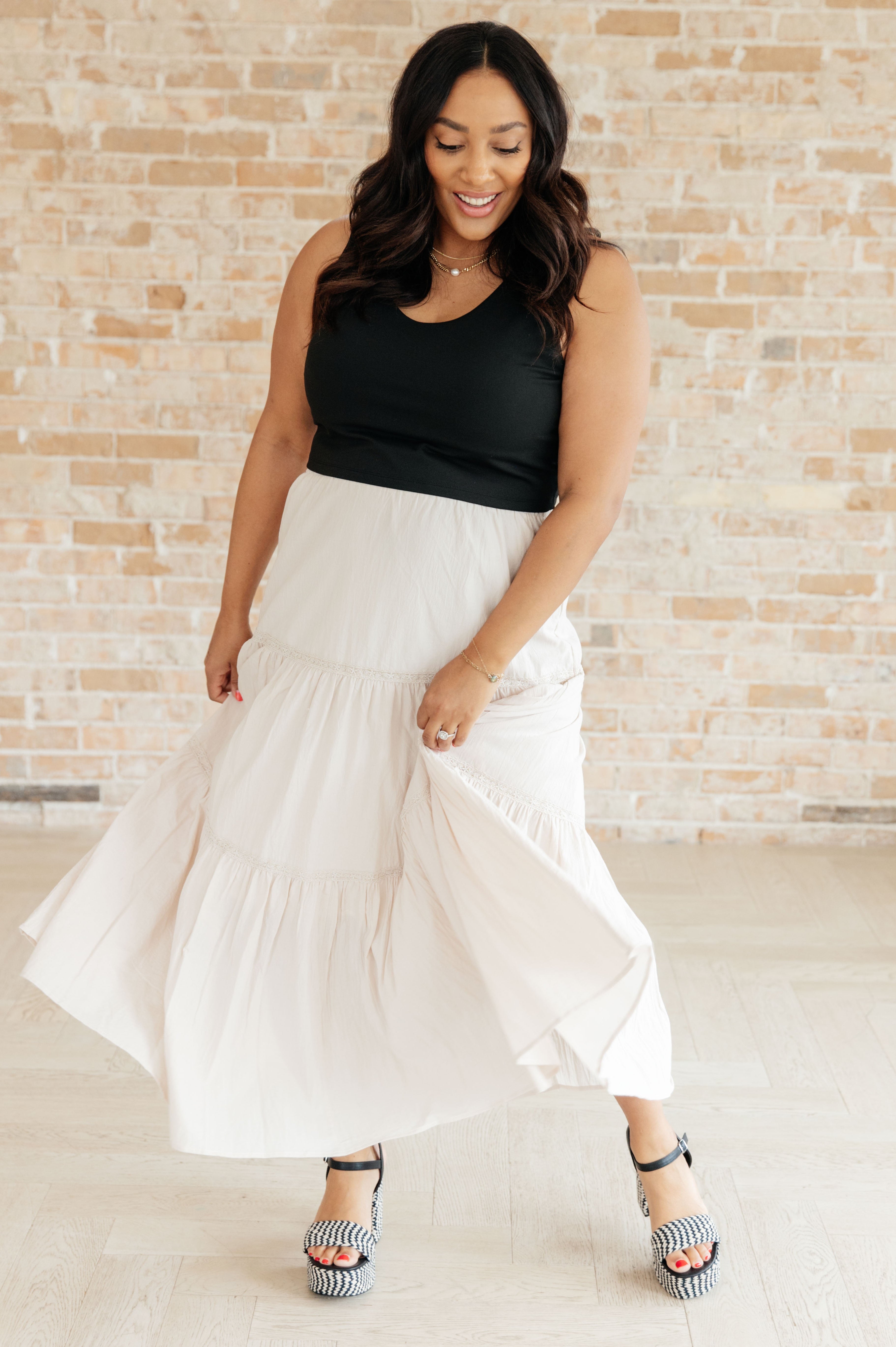 Let It Begin Tiered Maxi Skirt Ave Shops