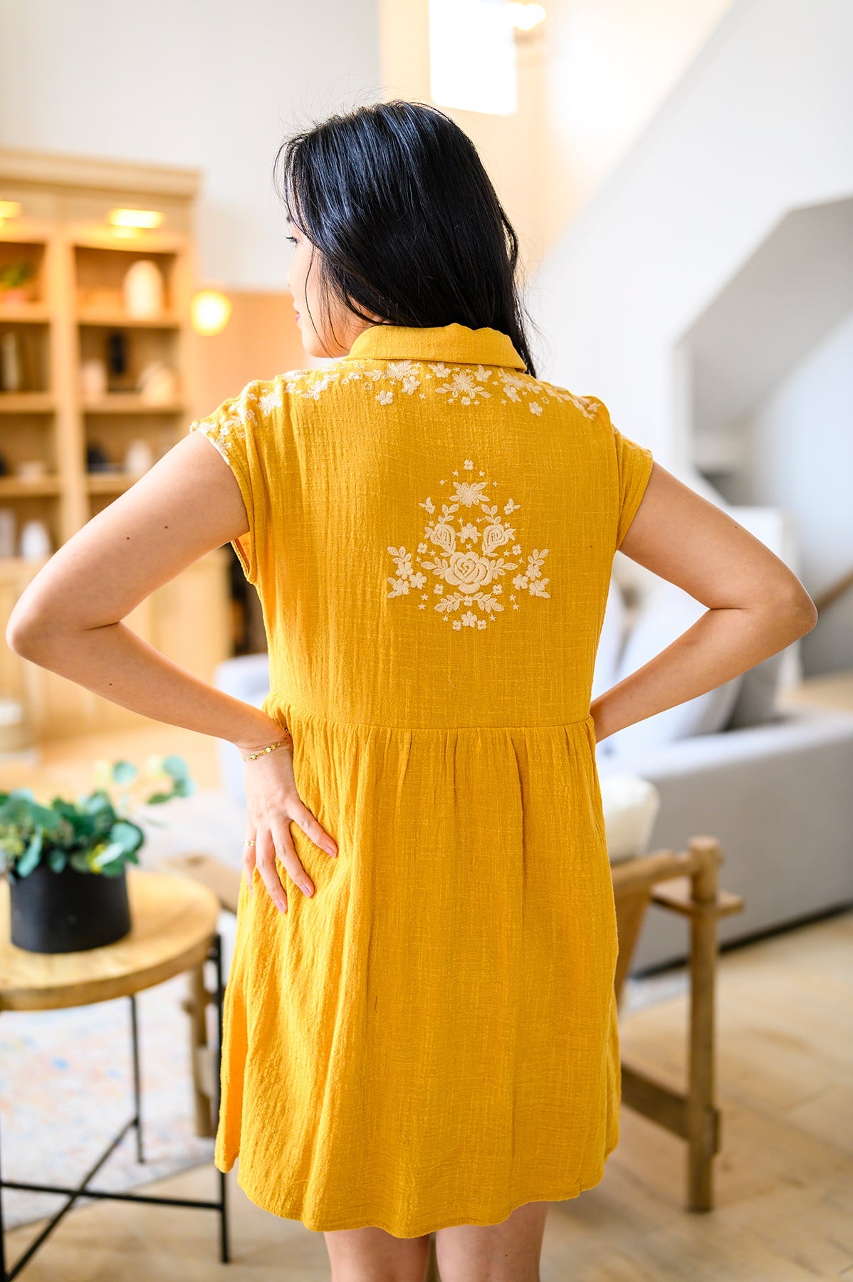 Marigold Embroidered Dress Ave Shops