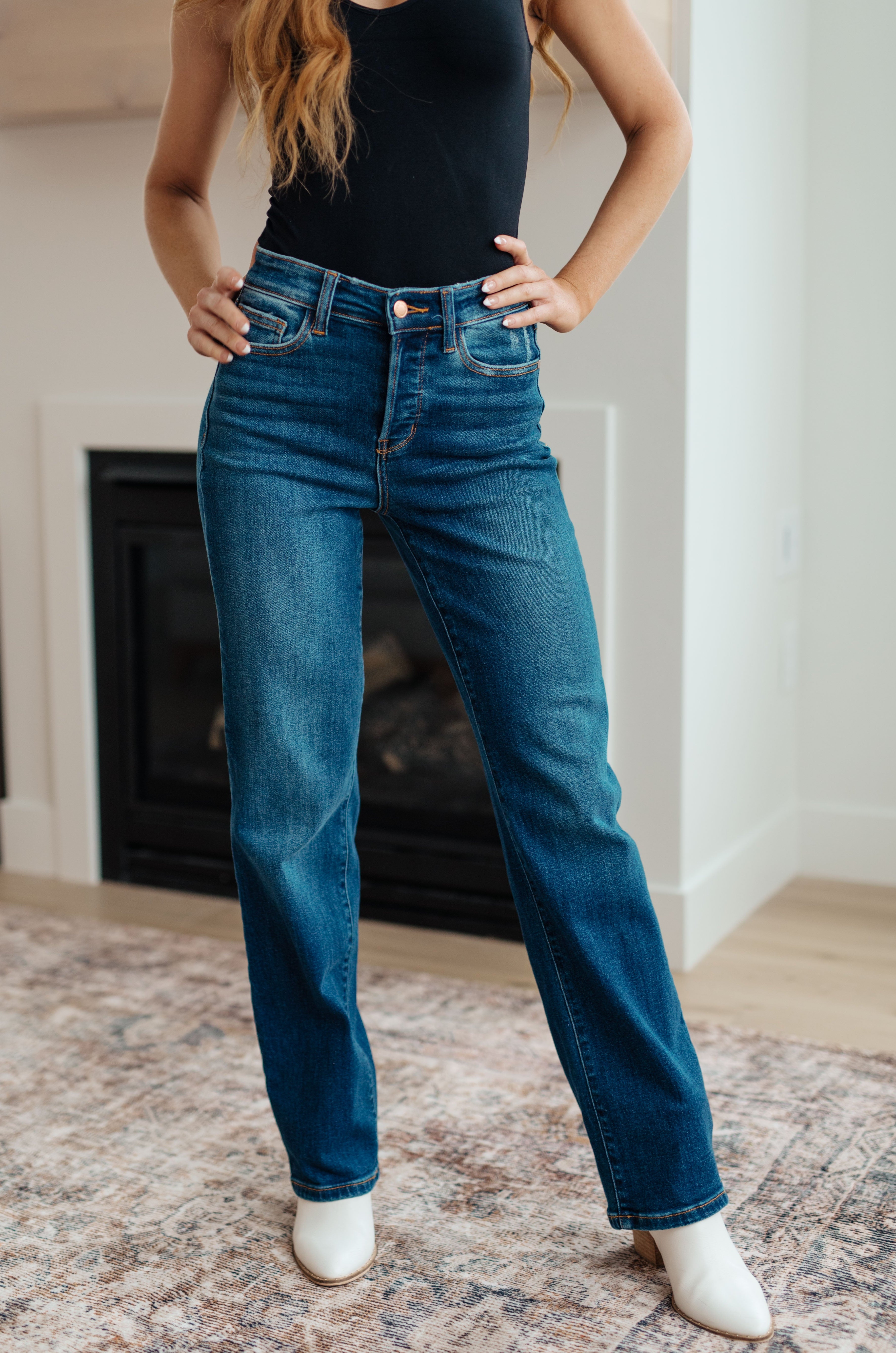 Judy Blue Pippa High Rise Button Fly Dad Jeans Ave Shops