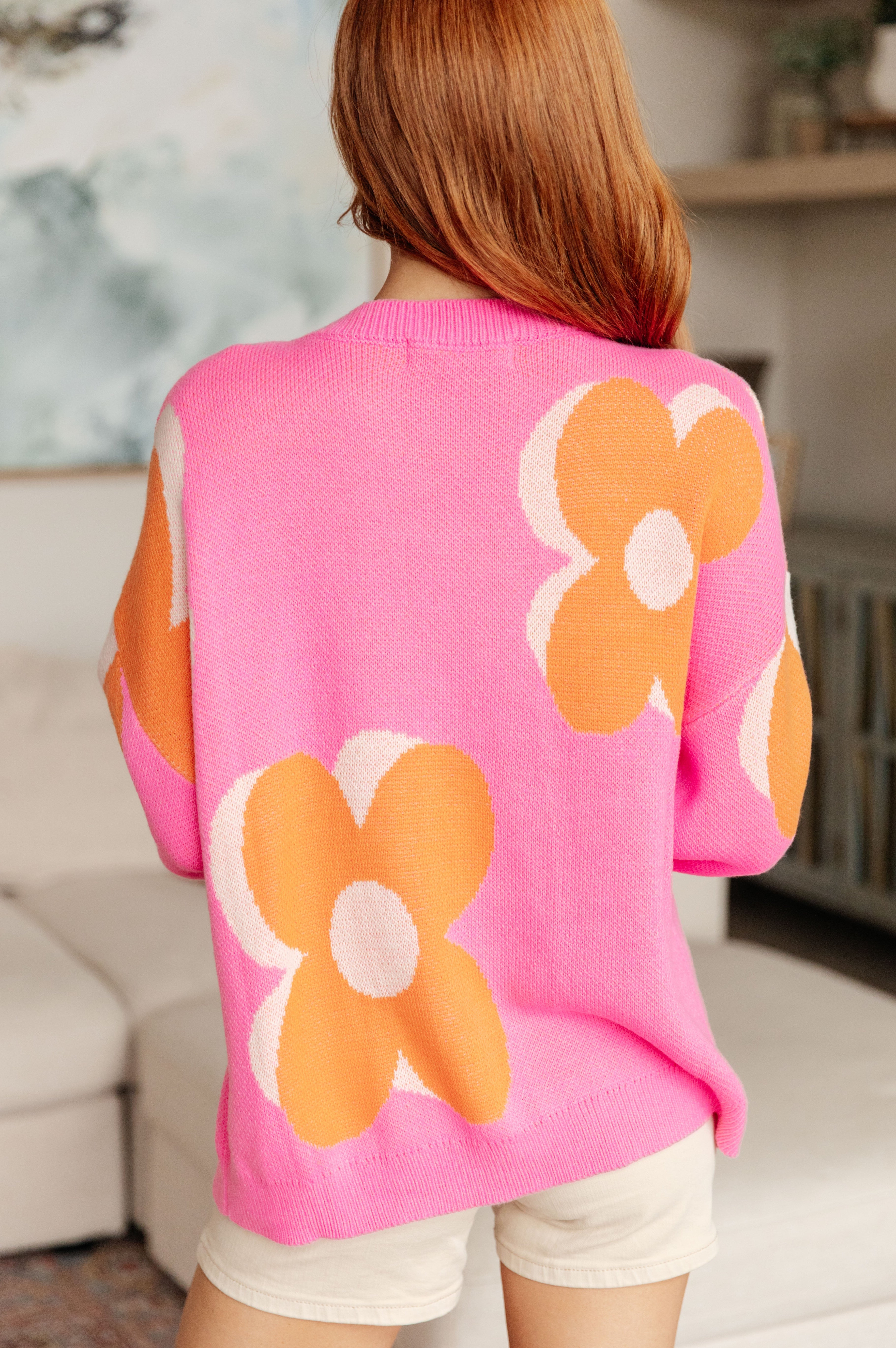 Quietly Bold Mod Floral Sweater Ave Shops