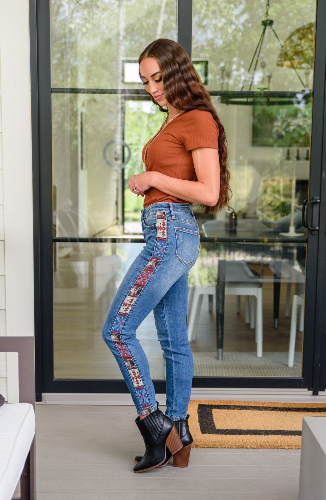 Rio Western Print Relaxed Jeans Ave Shops
