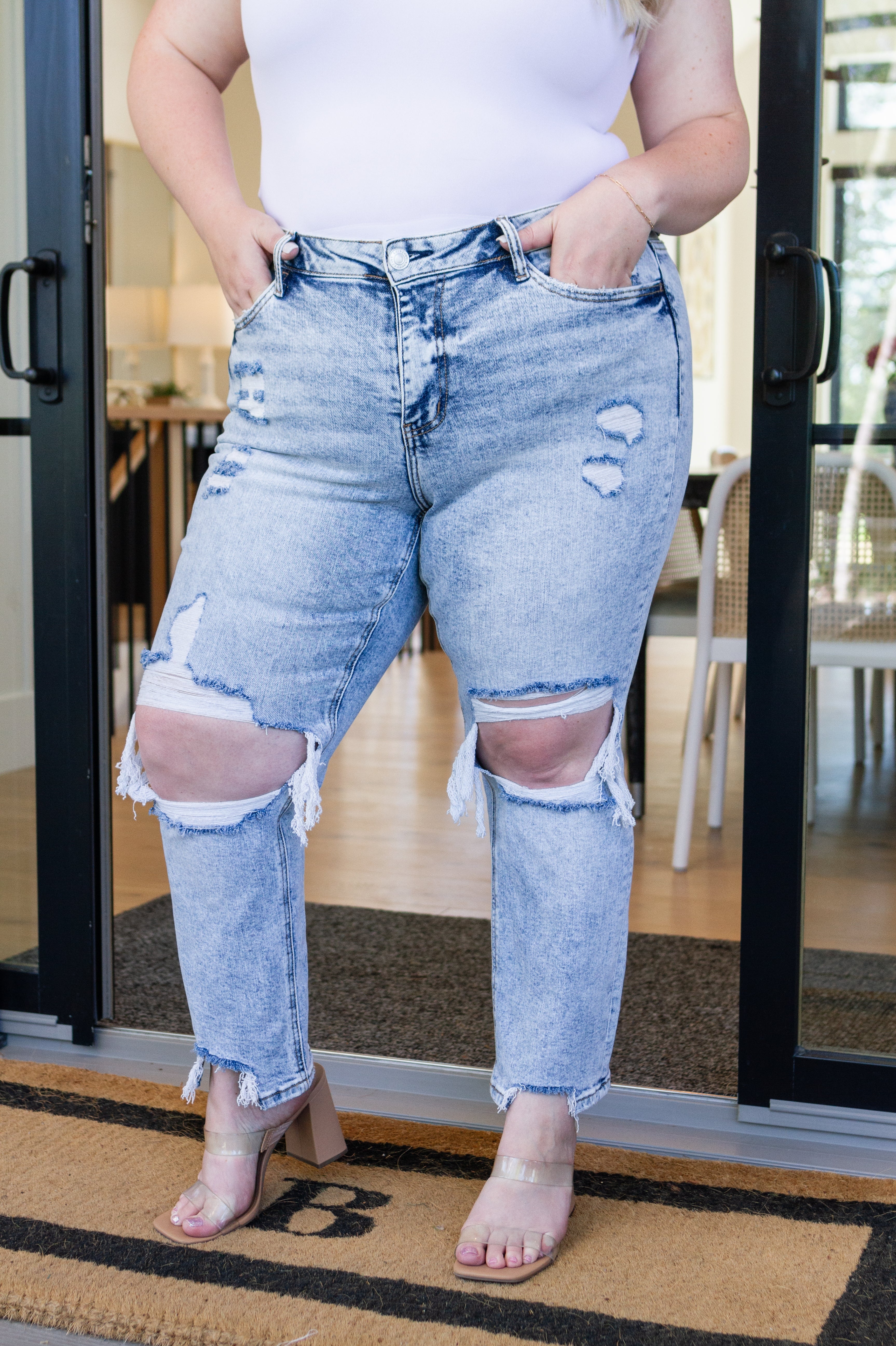 Rizzo High Rise Crop Straight Jeans |   |  Casual Chic Boutique