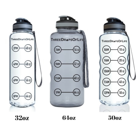 64oz Custom Sports Water Bottle Three Drops of Life
