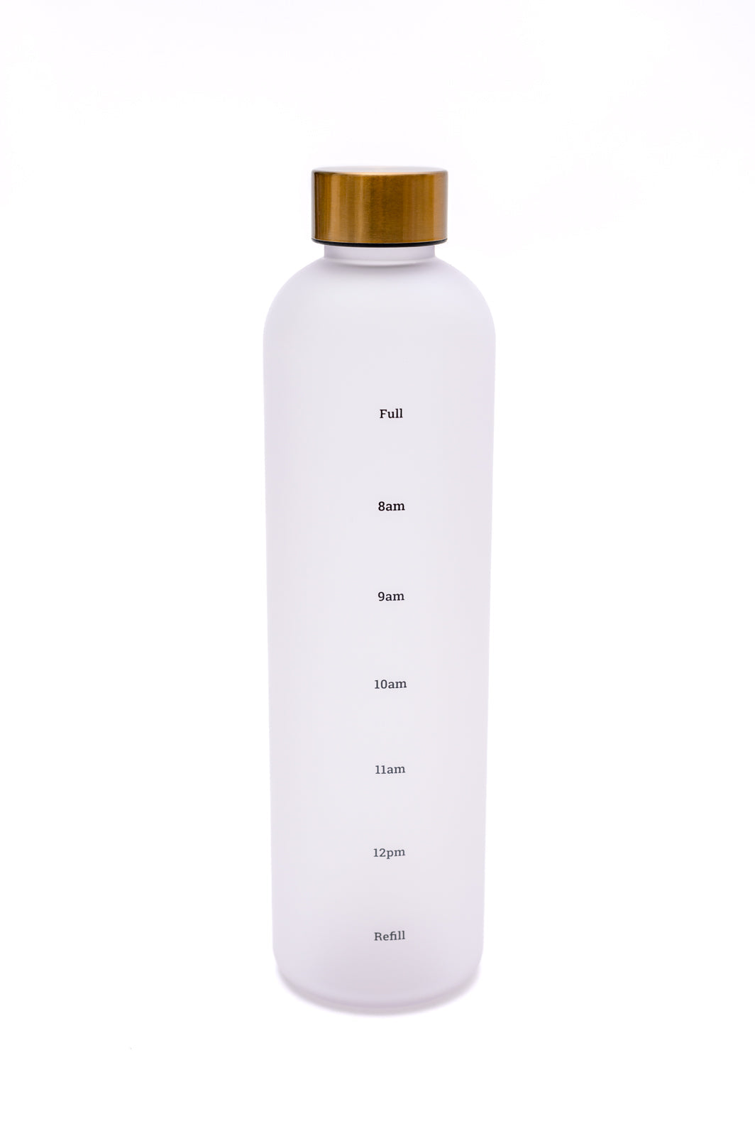 Sippin' Pretty 32 oz Translucent Water Bottle in White & Gold Ave Shops