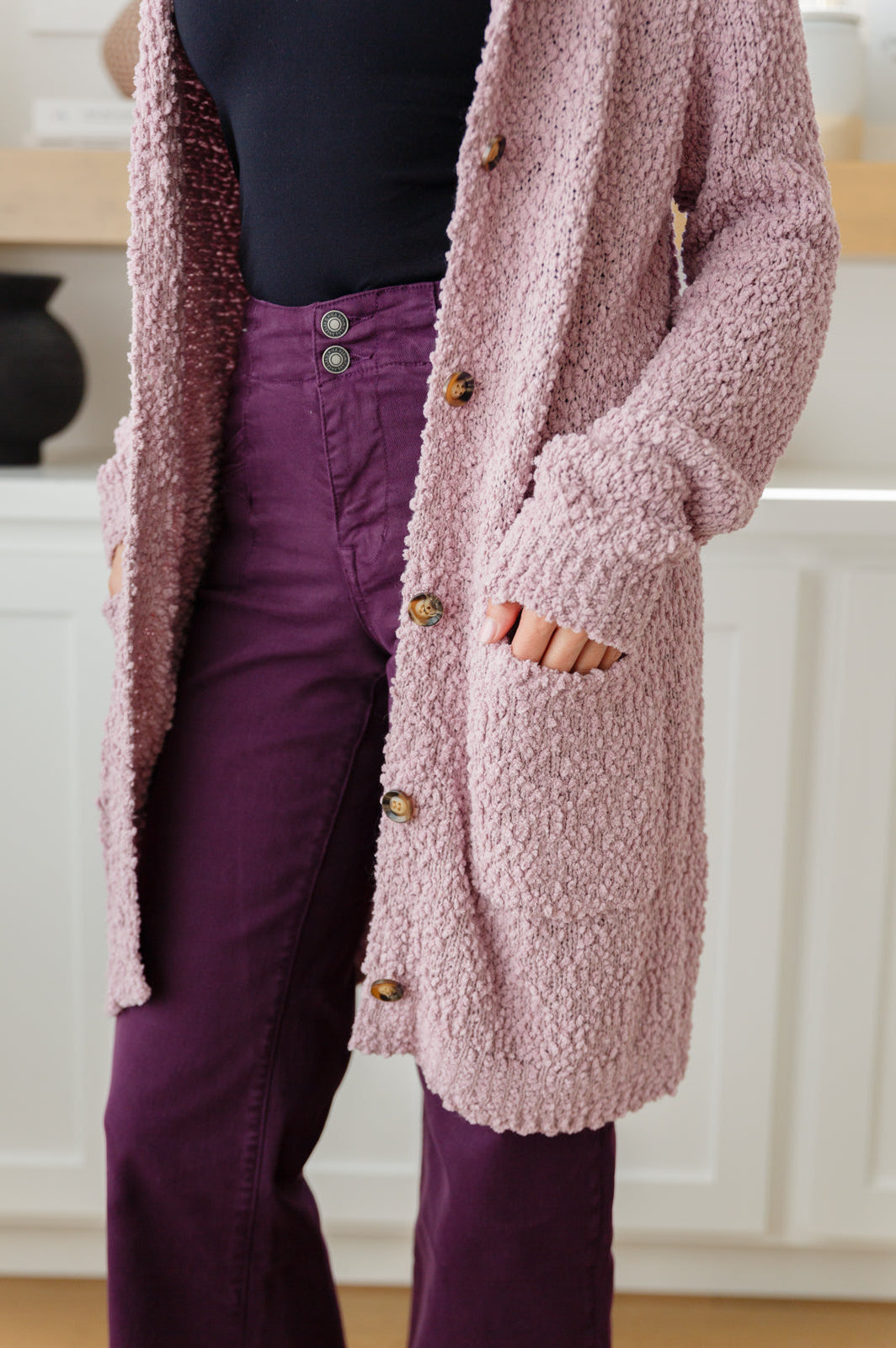 Soft Wisteria Hooded Cardigan Ave Shops
