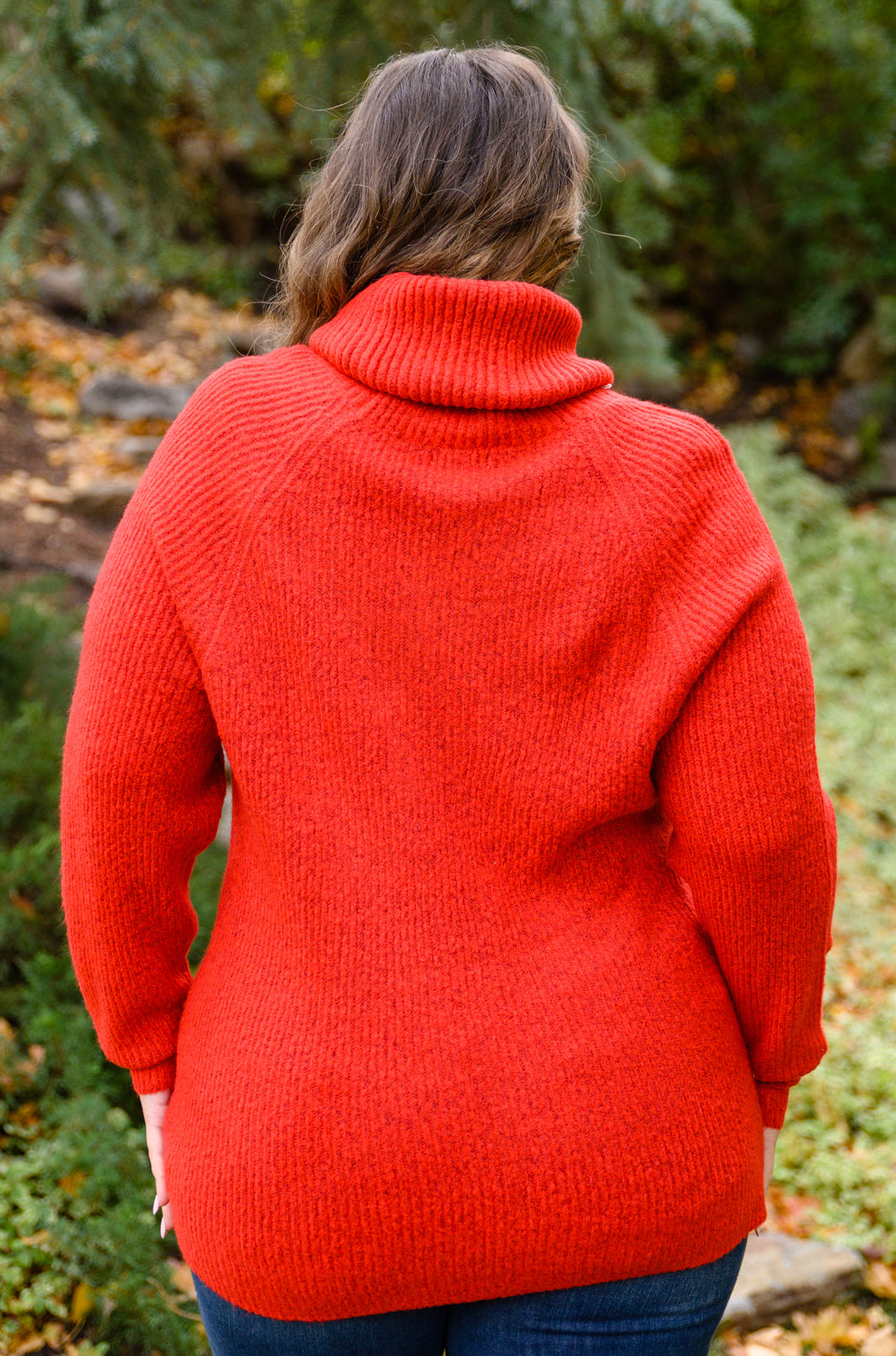 Steady Pace Roll Neck Sweater In Red Ave Shops