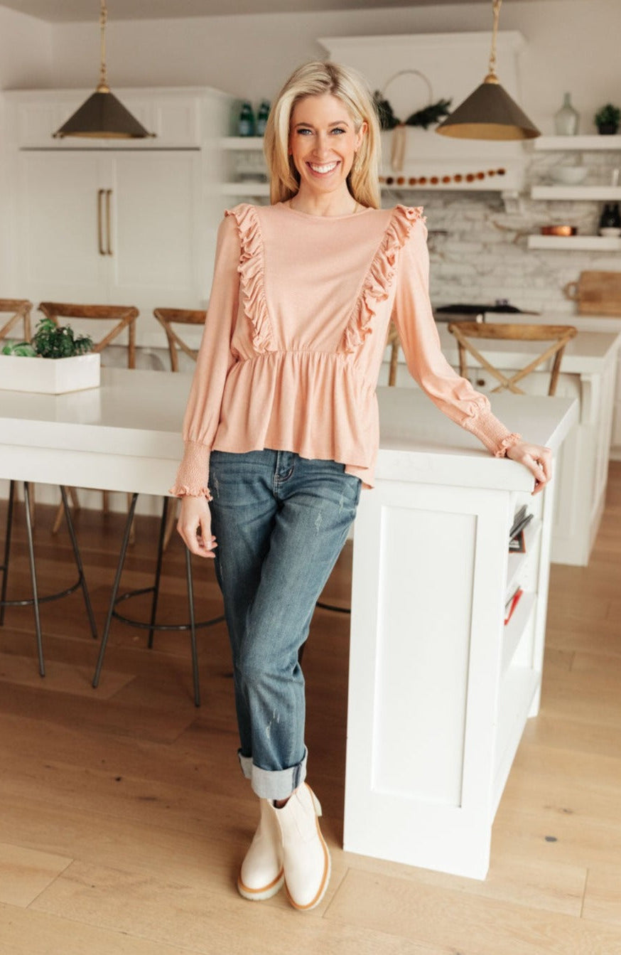 Sweet Confession Top In Blush Ave Shops