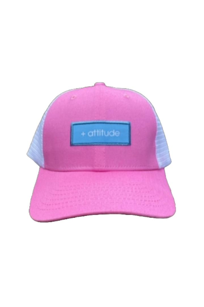 +attitude Trucker Hat -Pink chill life style