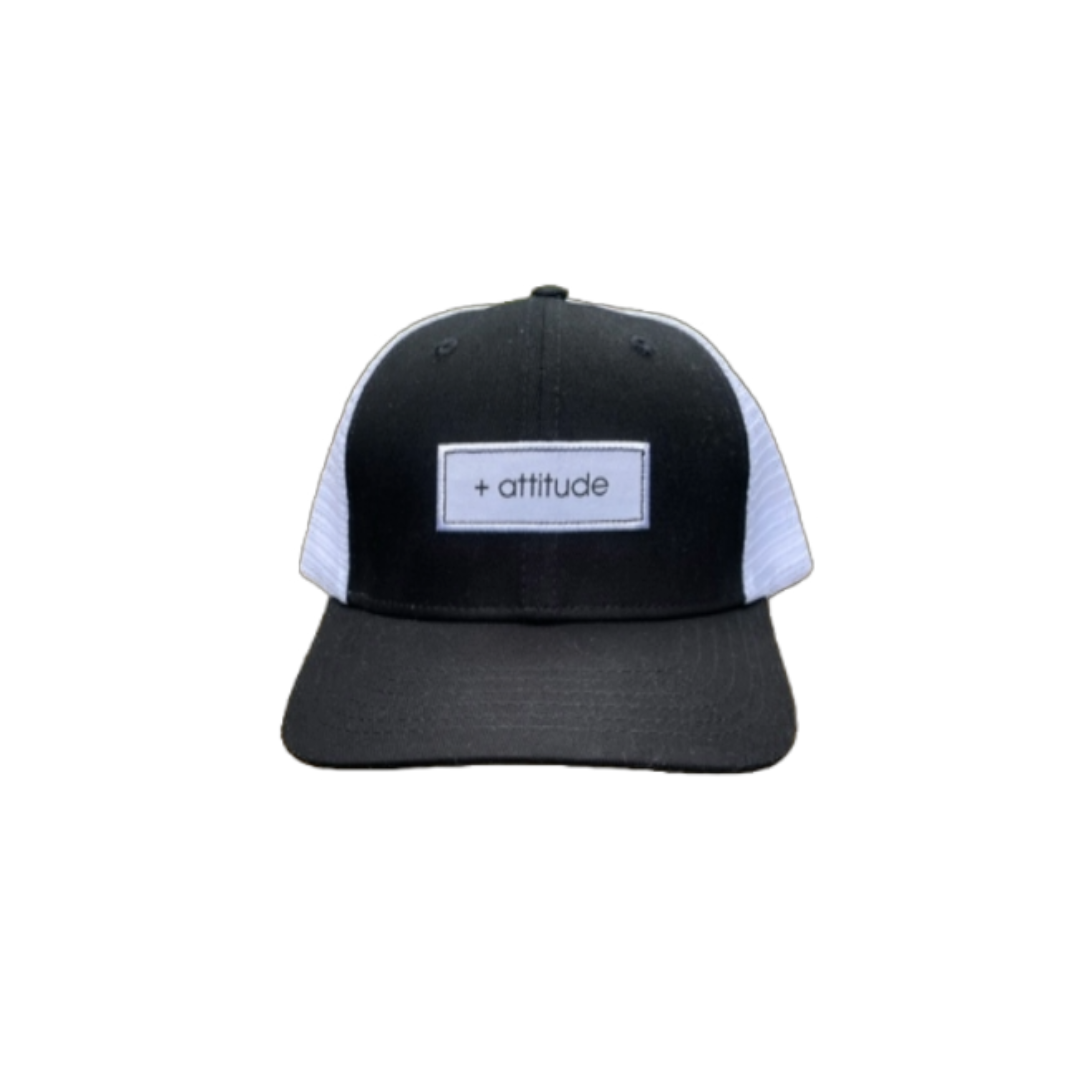 +attitude Trucker Hat-Black chill life style