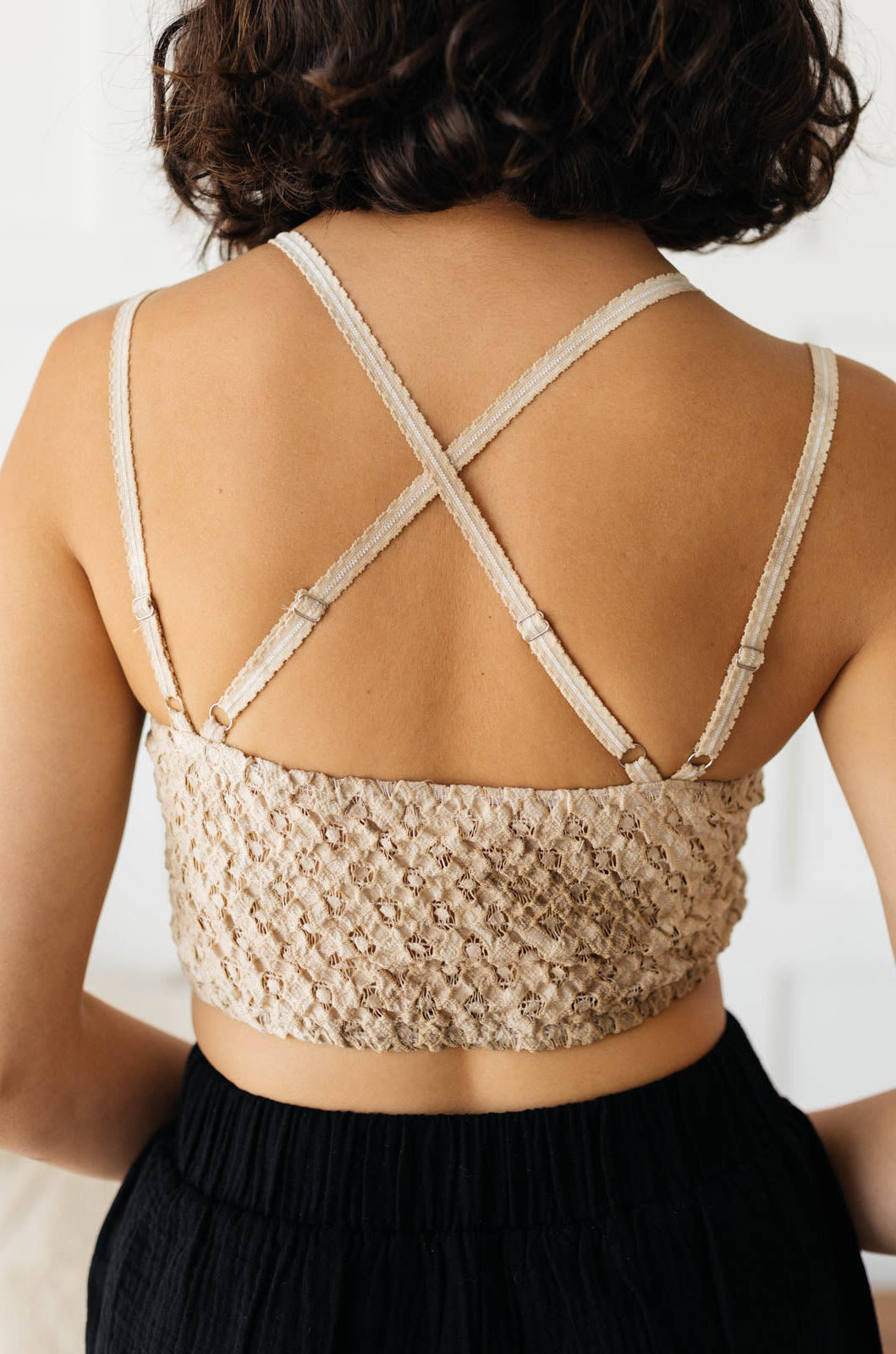 Live In Lace Bralette in Taupe Ave Shops