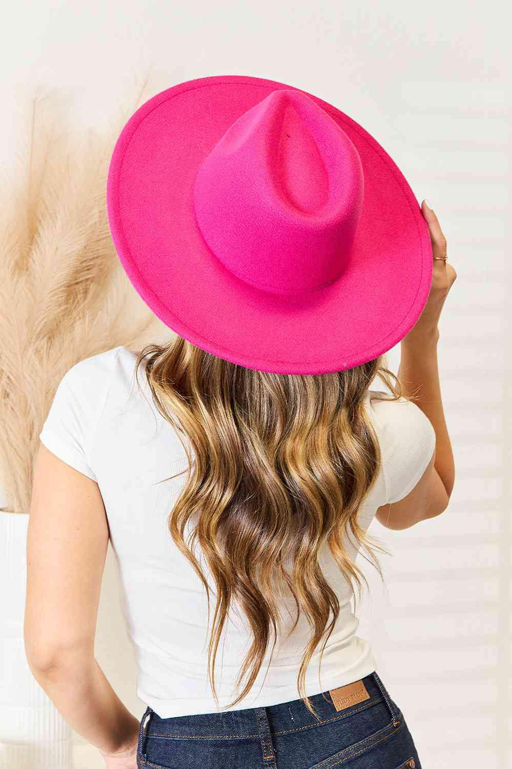 Fame Flat Brim Fedora Fashion Hat Trendsi
