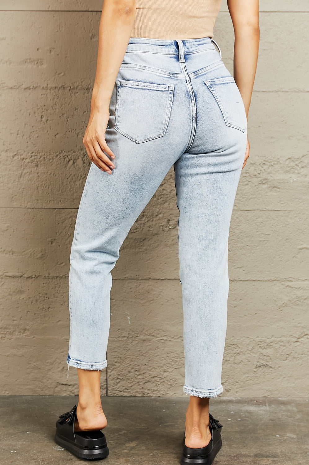 BAYEAS High Waisted Accent Skinny Jeans Trendsi