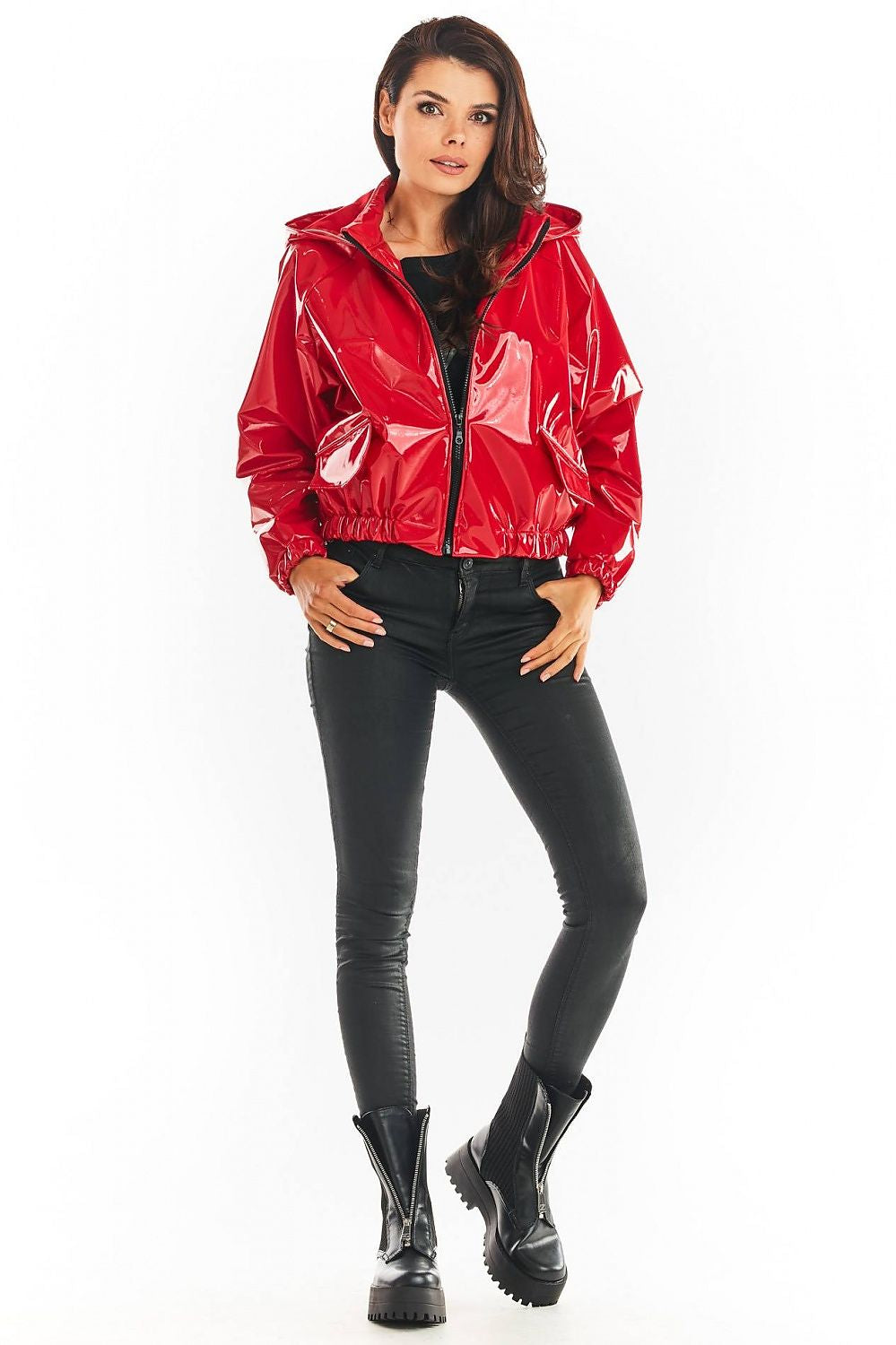 Awama Red Vinyl Short Jacket The Groovalution