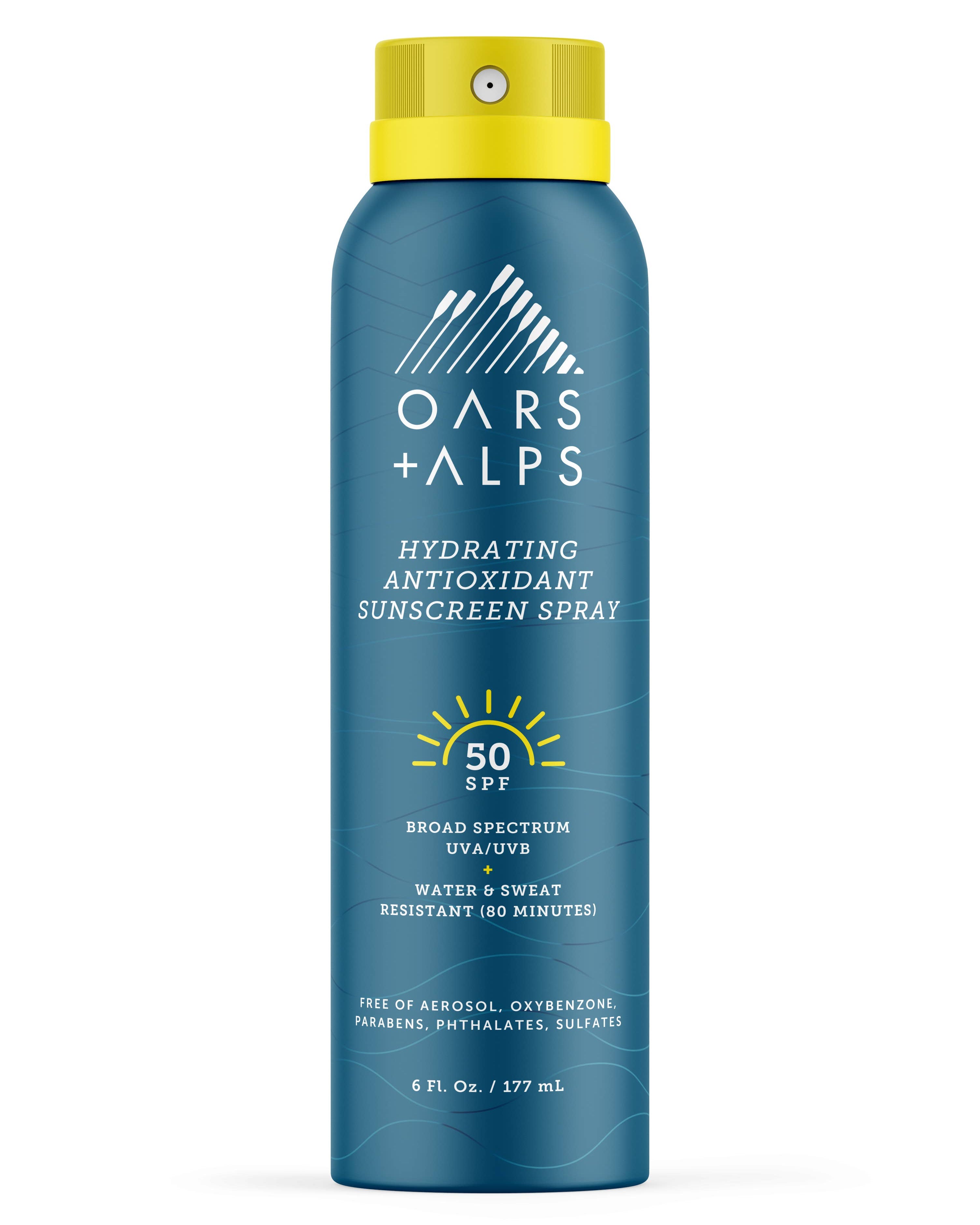 Hydrating Antioxidant SPF 50 Spray, with Vitamin C Oars and Alps