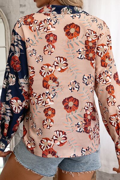 Floral Button Up Long Sleeve Shirt Trendsi