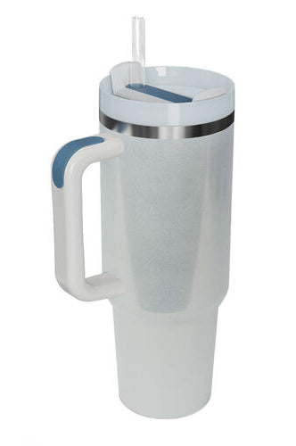 Stainless Steel Tumbler with Handle and Straw Trendsi