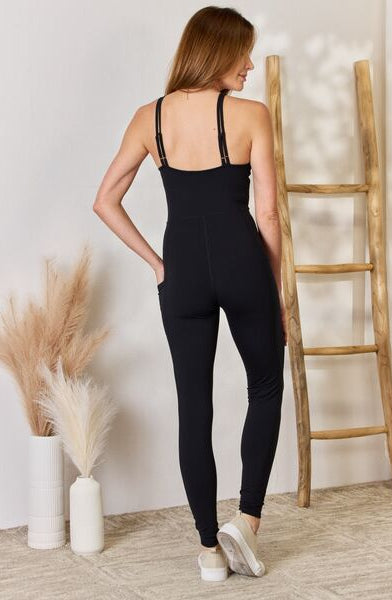 Mono B Active Jumpsuit with Pockets Trendsi