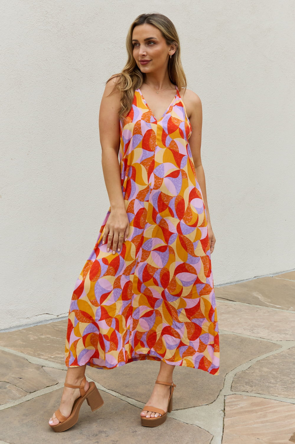 And The Why Printed Sleeveless Maxi Dress And The Why
