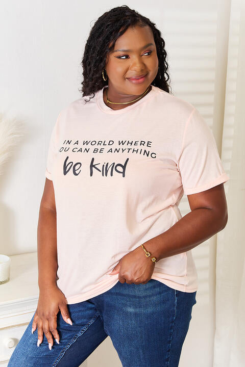 Simply Love Slogan Graphic Cuffed T-Shirt Trendsi
