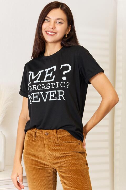 Simply Love Letter Graphic Round Neck T-Shirt Trendsi