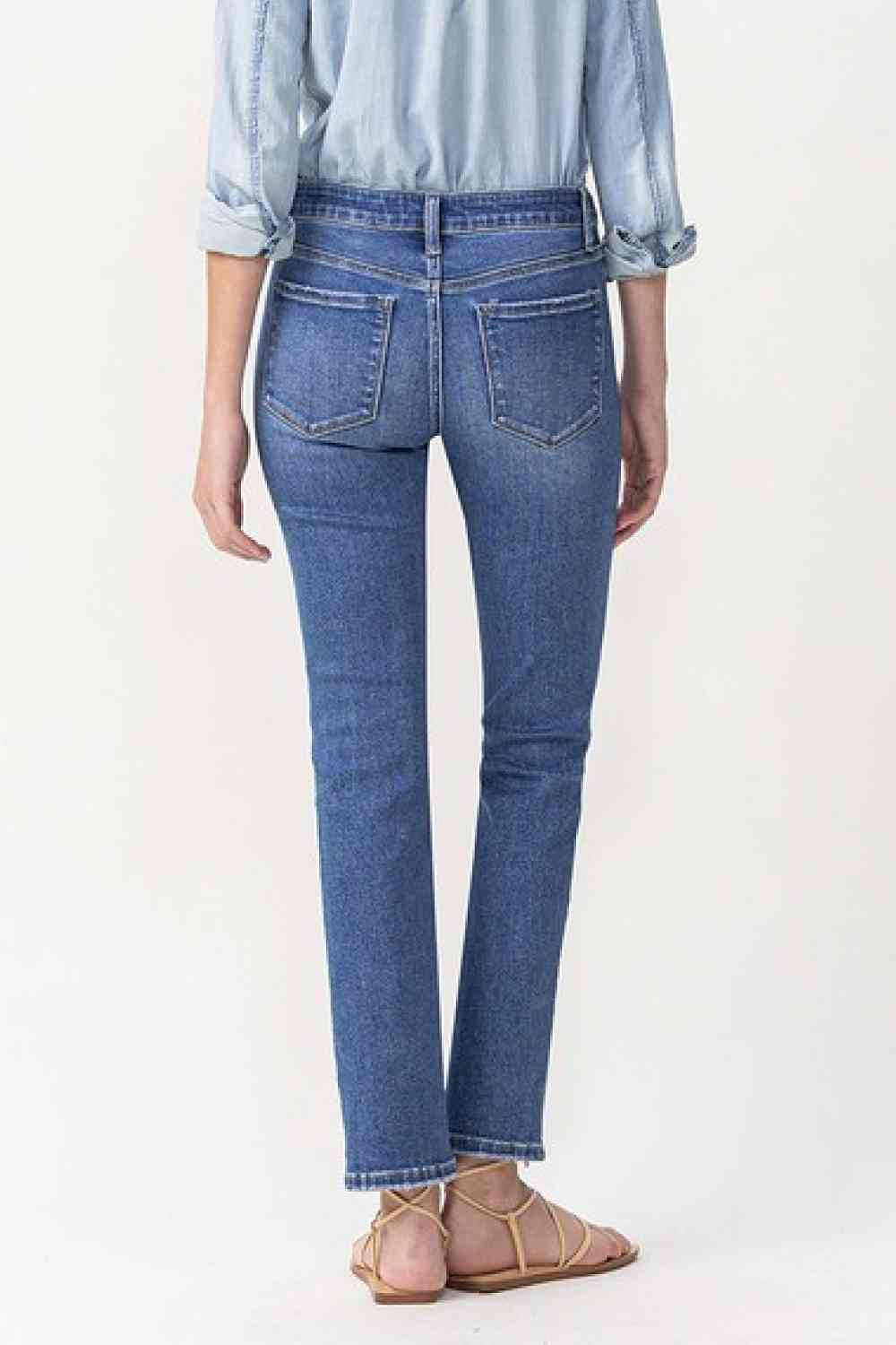 Lovervet Full Size Maggie Midrise Slim Ankle Straight Jeans Trendsi