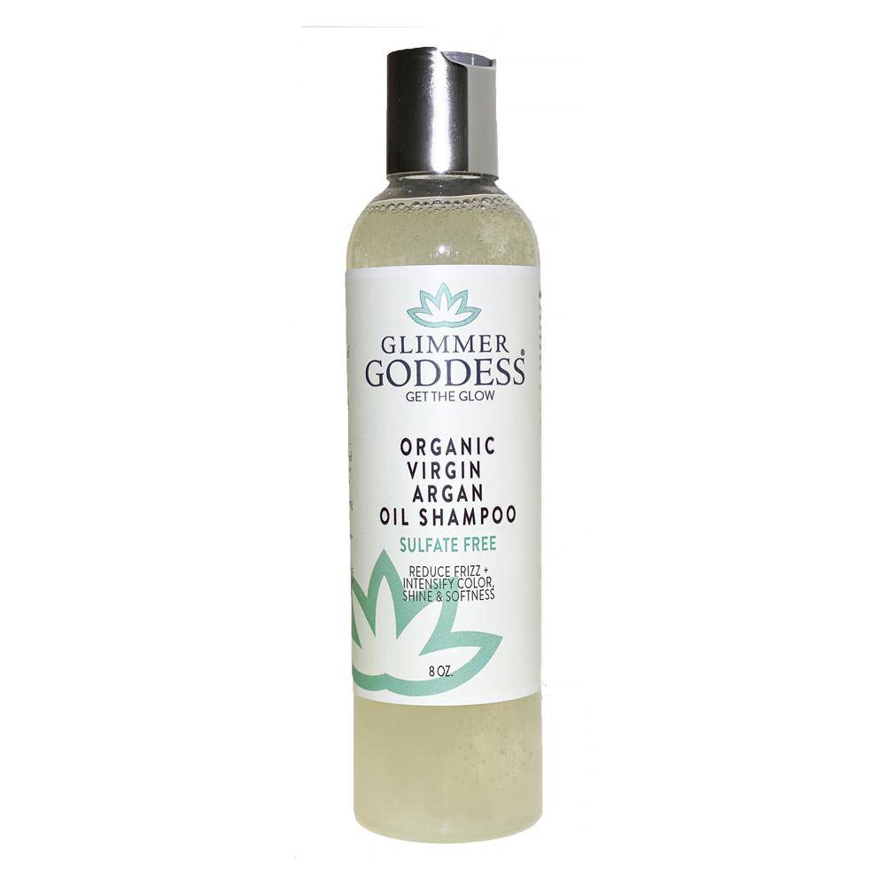Organic Argan Oil Shampoo and Conditioner with Hair Shine Spray Glimmer Goddess® Organic Skin Care