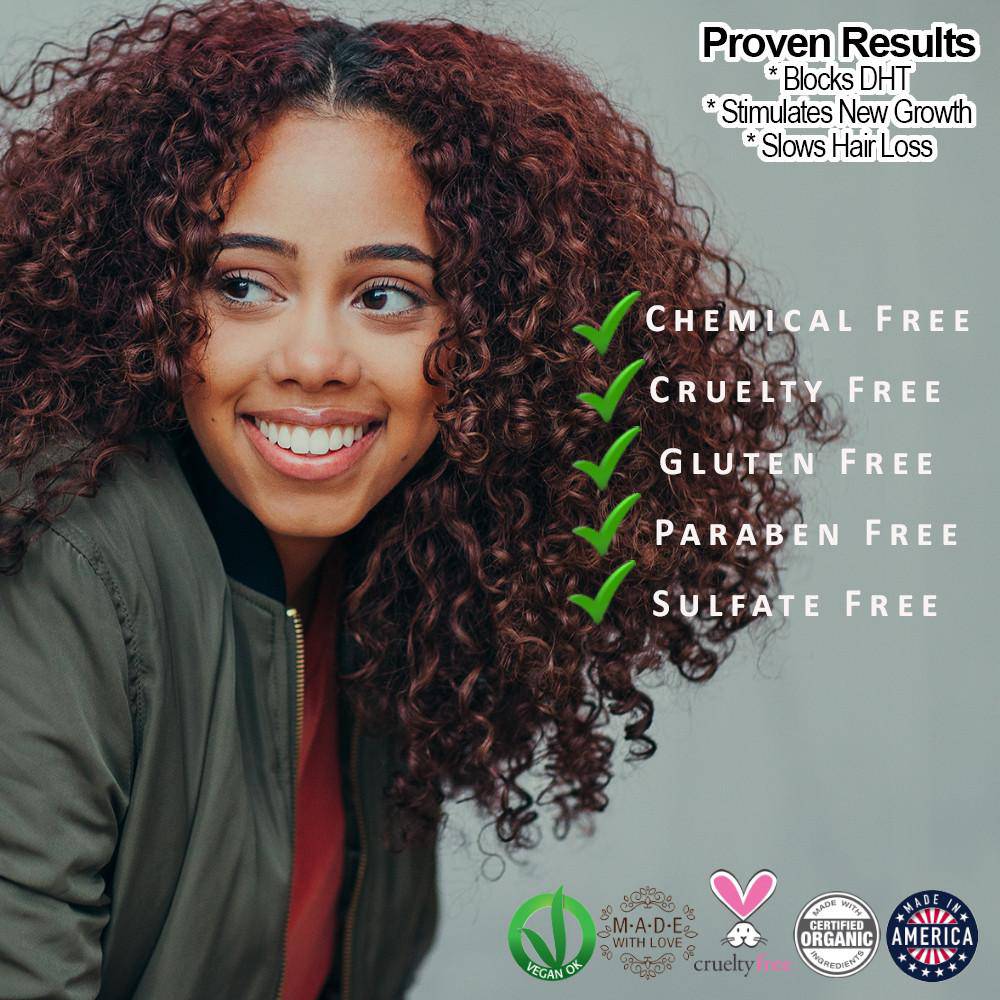 Organic Caffeine + Protein Hair Growth Serum Glimmer Goddess® Organic Skin Care
