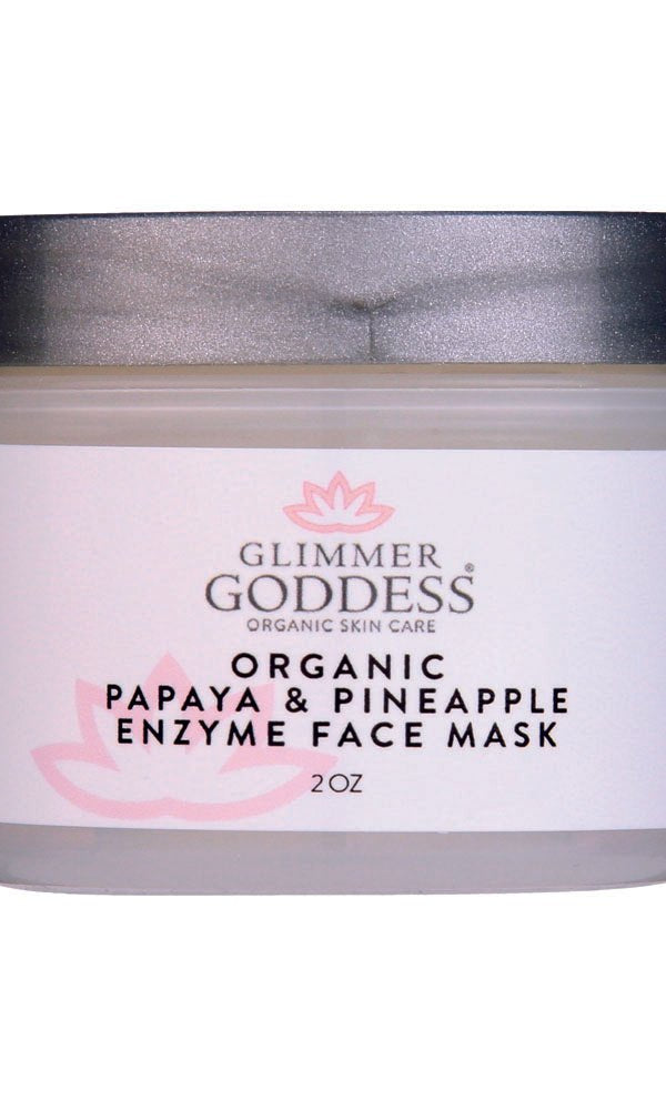 Organic Papaya and Pineapple Enzyme Face Mask Glimmer Goddess® Organic Skin Care