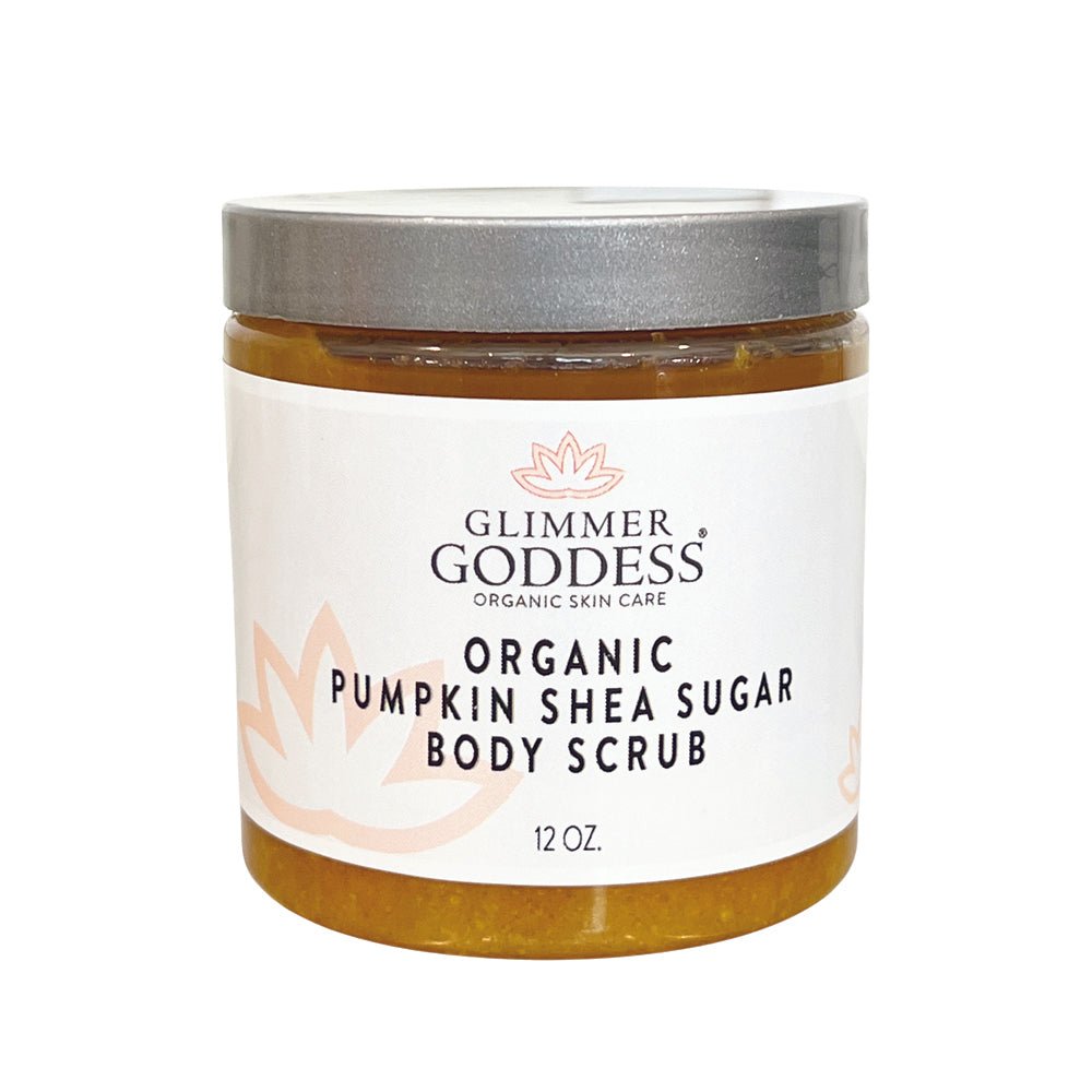 Organic Pumpkin Shea Sugar Body Scrub Glimmer Goddess® Organic Skin Care