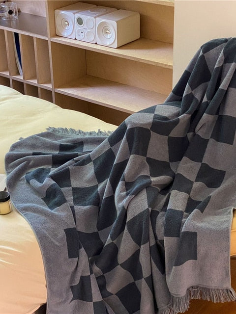Checkered Oversized Towel Filtrum Home