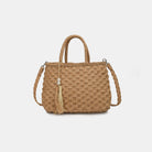 Braided Strap Paper Weave Shoulder Bag Trendsi