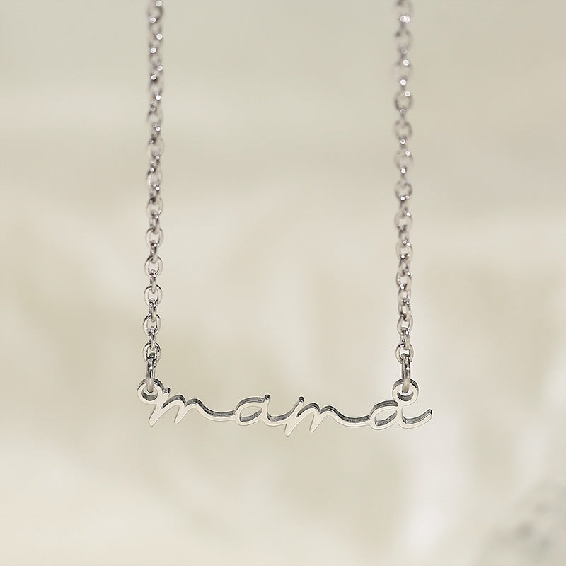 MAMA Stainless Steel Necklace Trendsi