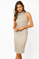 GILLI Cowl Neck Sleeveless Dress with Pockets Trendsi