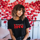 All You Need Is Love Hearts | Short Sleeve Graphic Tee Olive and Ivory Retail