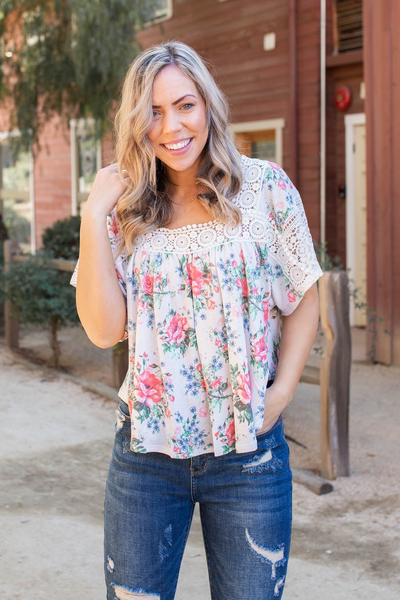 Simply Gorgeous Lace Trim Top Boutique Simplified