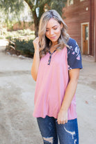 Rosey Posey Short Sleeve Raglan Boutique Simplified