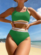 Scoop Neck Spaghetti Strap Two-Piece Swim Set Trendsi